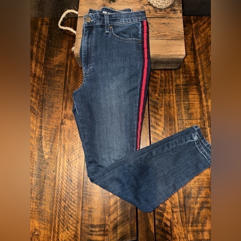 UEC Maison Jules Womens Racer-Stripe Skinny Fit Jeans Size 10/30 - Picture 2 of 10